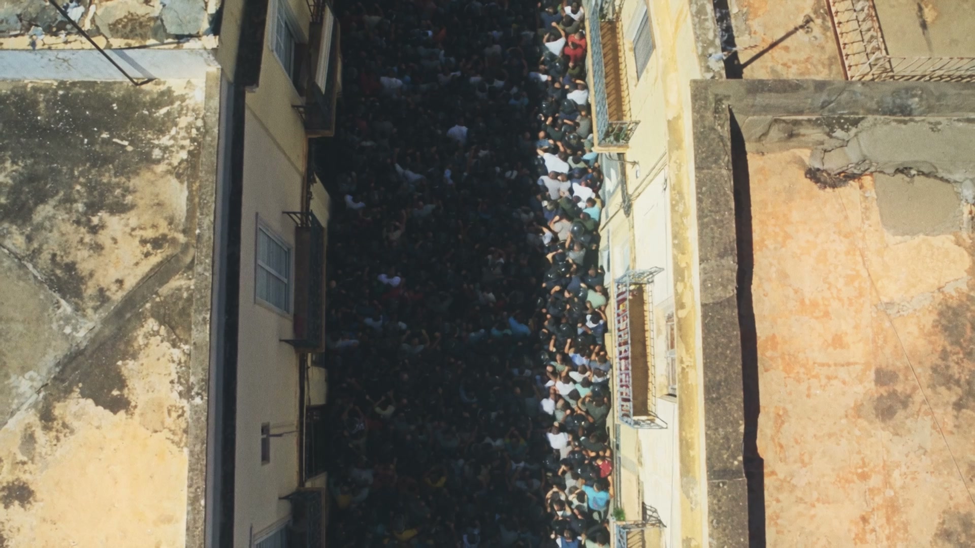 The town fills up